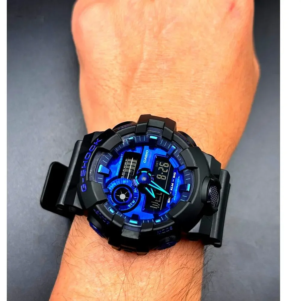 Casio G-Shock GA700VB-1A Virtual Blue Analog Digital Men’s Watch